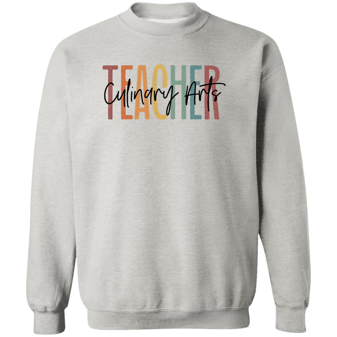 Culinary Arts teacher Sweatshirt Crewneck Unisex Gildan Sand Ash S-2XL-Ash-Family-Gift-Planet