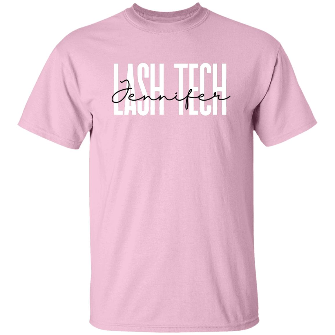 Personalized Lash tech Unisex T-shirt Custom Name Lash technician Sand Blue Pink-Family-Gift-Planet