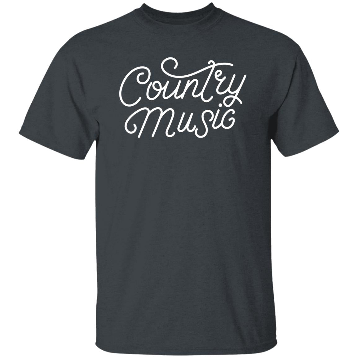 Country Music Unisex Tshirt Black Dark Heather Navy-Dark Heather-Family-Gift-Planet
