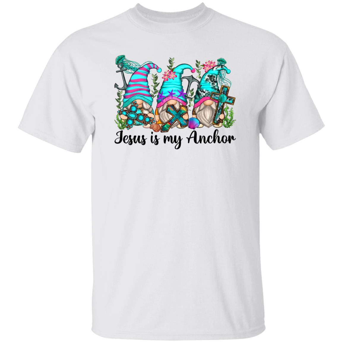 Jesus is my anchor Gnomes Unisex shirt Christians Christmas gift White Sand-Family-Gift-Planet