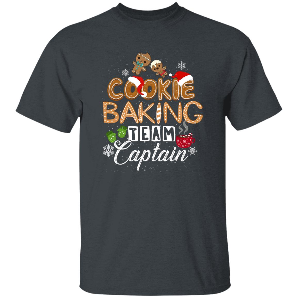 Cookie baking team captain Christmas Unisex Shirt Black Dark Heather-Family-Gift-Planet