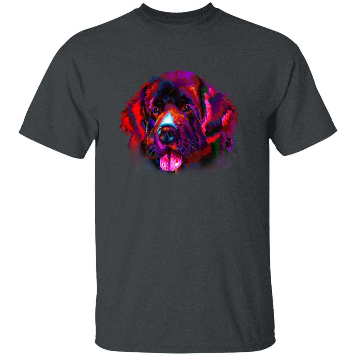 Watercolor Newfoundland dog Unisex shirt S-2XL black navy dark heather-Dark Heather-Family-Gift-Planet