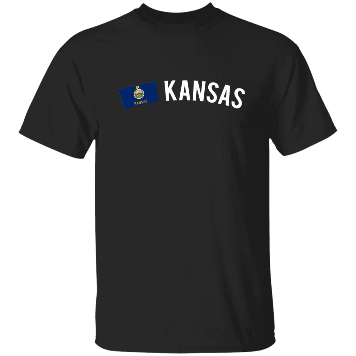 Kansas Unisex T-shirt gift Kansas flag tee Kansas city Overland park White Black-Family-Gift-Planet