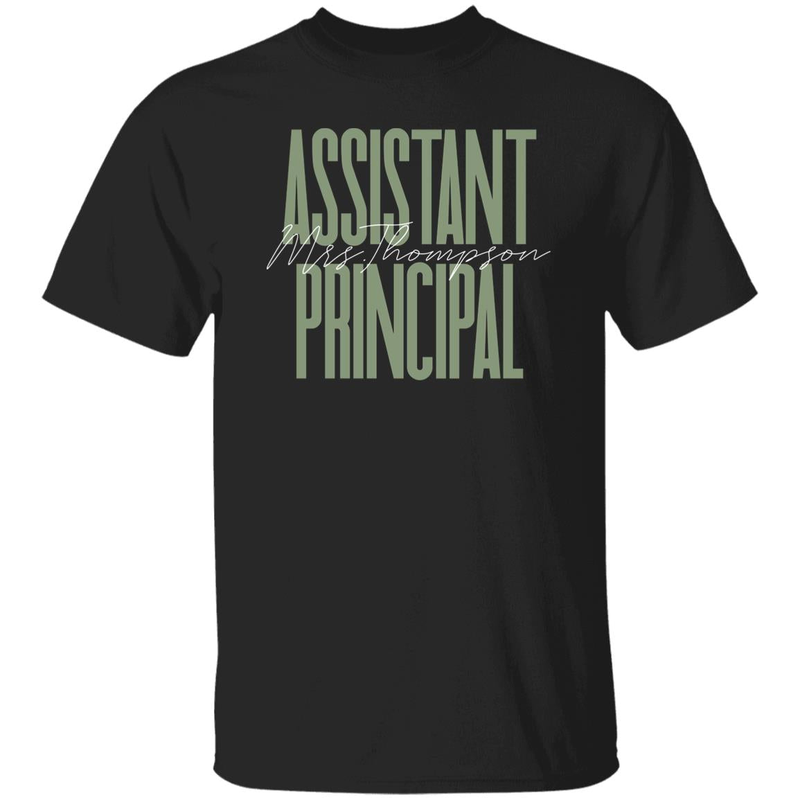Assistant Principal T-Shirt gift School principal assistance Customized Unisex tee Black Navy Dark Heather-Family-Gift-Planet