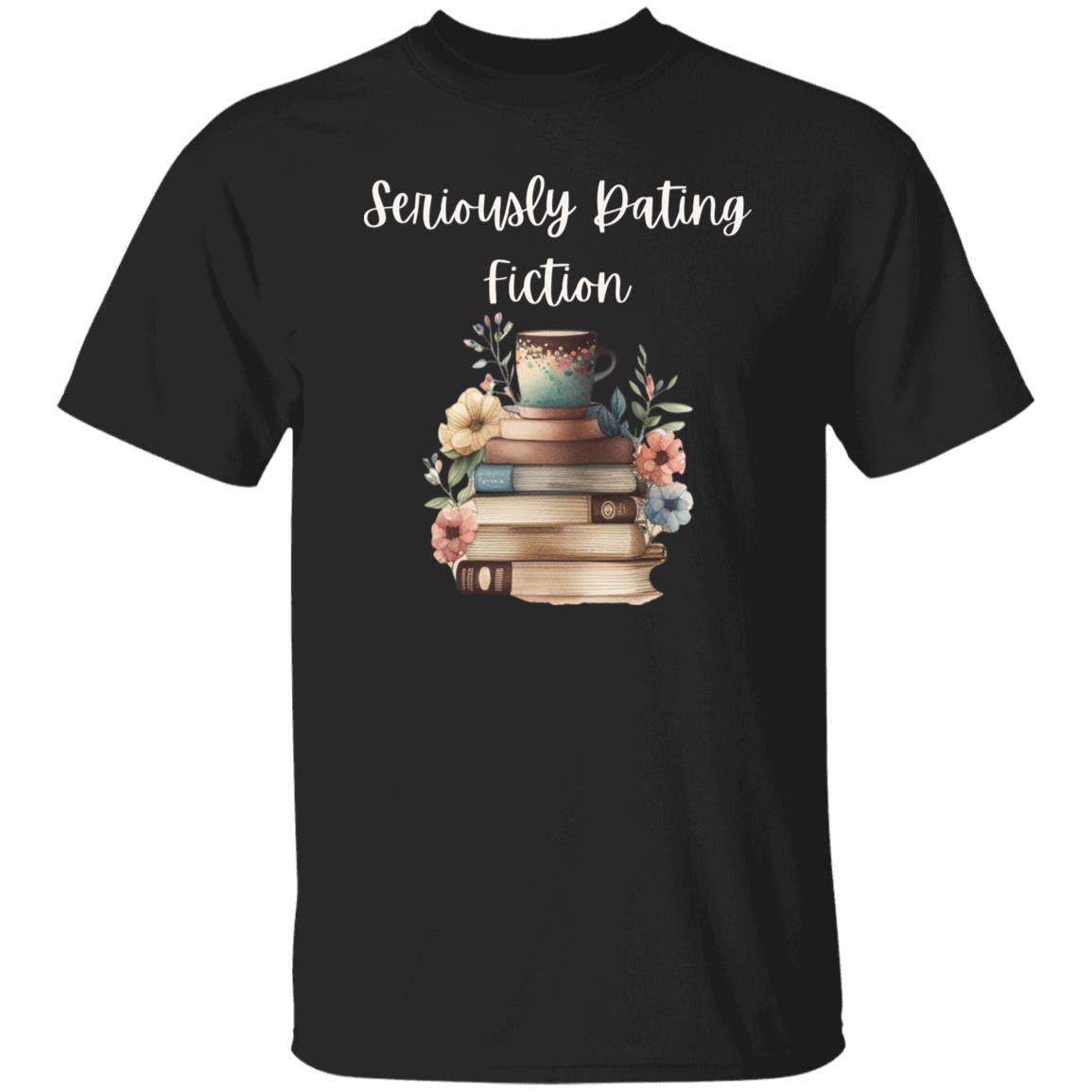 Seriously dating Fiction Unisex Tshirt reader Valentine's Day tee Black Dark Heather Navy-Black-Family-Gift-Planet