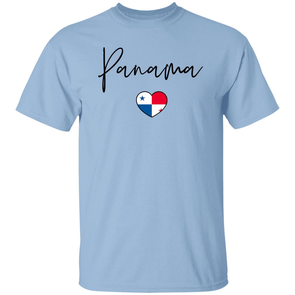 Panama flag heart Unisex T-shirt Panama love tee White Sand Blue-Family-Gift-Planet