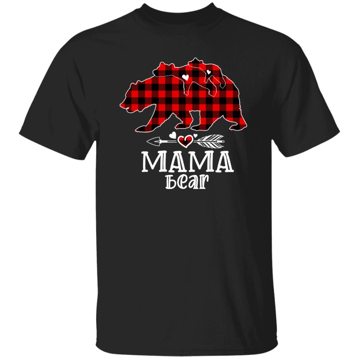 Mama bear Unisex shirt mother bear Holiday tee Black Dark Heather-Family-Gift-Planet