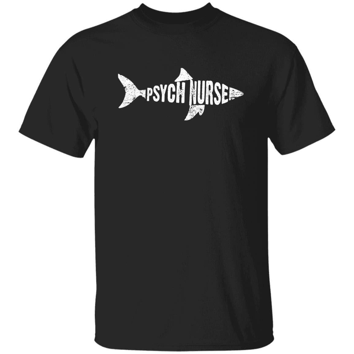 Psych nurse Shark T-Shirt Mental Health Nurse Practitioner Florida Unisex Tee Black Navy Dark Heather-Family-Gift-Planet