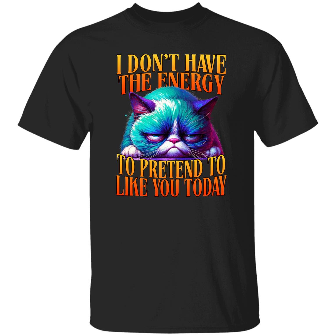 Sarcastic T-Shirt Grumpy cat meme Funny Birthday gift Unisex tee Black Navy Dark Heather-Family-Gift-Planet