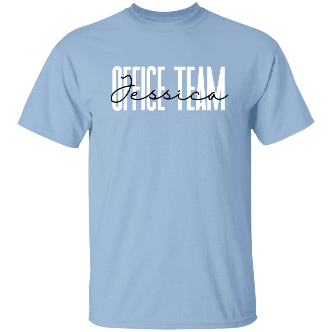 Personalized Office team T-shirt gift Business company team Unisex Tee Sand Pink Light Blue-Family-Gift-Planet