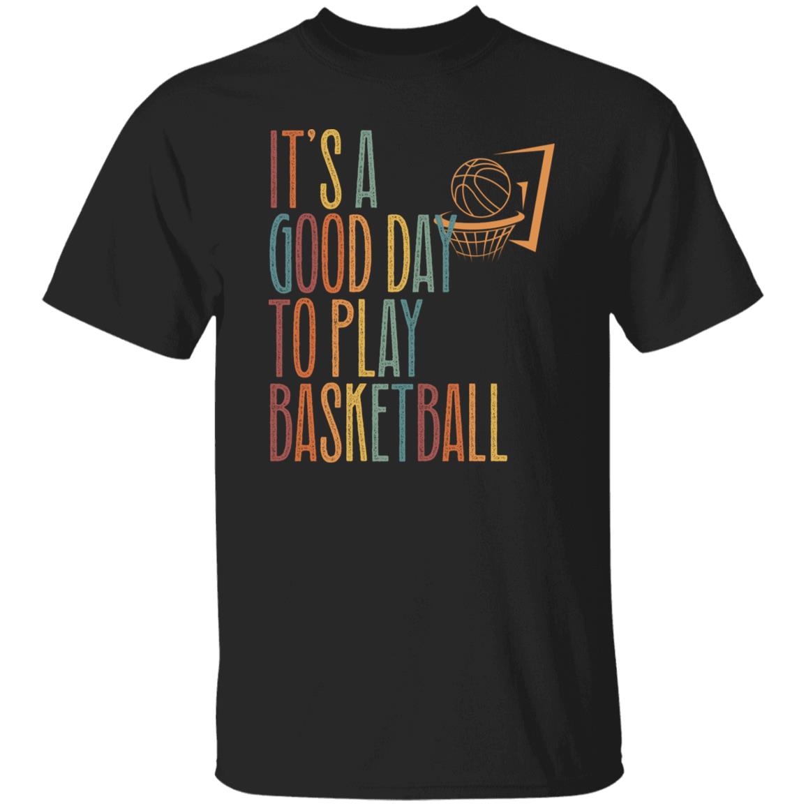 Basketball Unisex T-Shirt It's a beautiful day to play Basketball Black Dark Heather White-Family-Gift-Planet