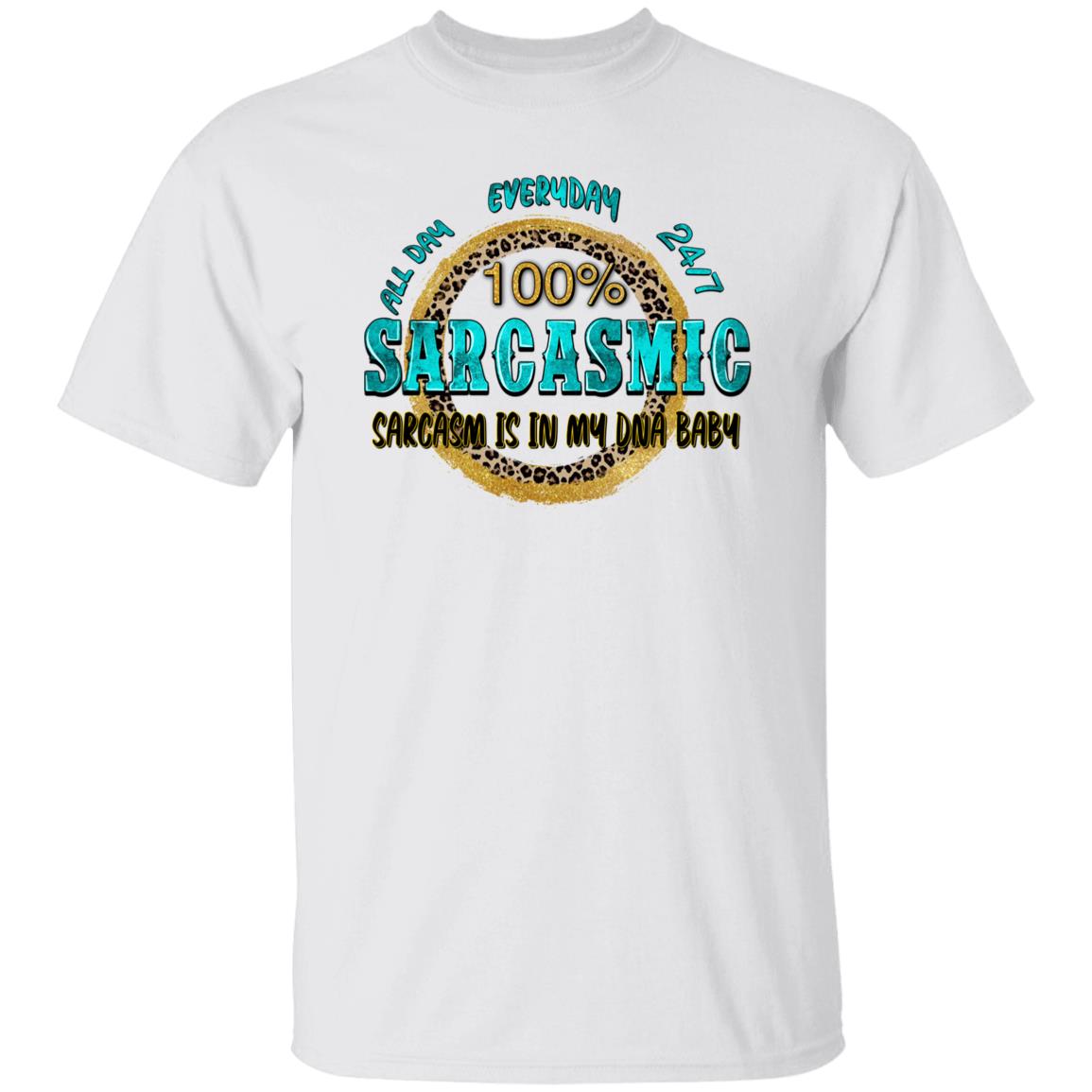 All day everyday 24 7 sarcasmic T-Shirt sarcasm is in my DNA Unisex tee White Sand Grey-Family-Gift-Planet