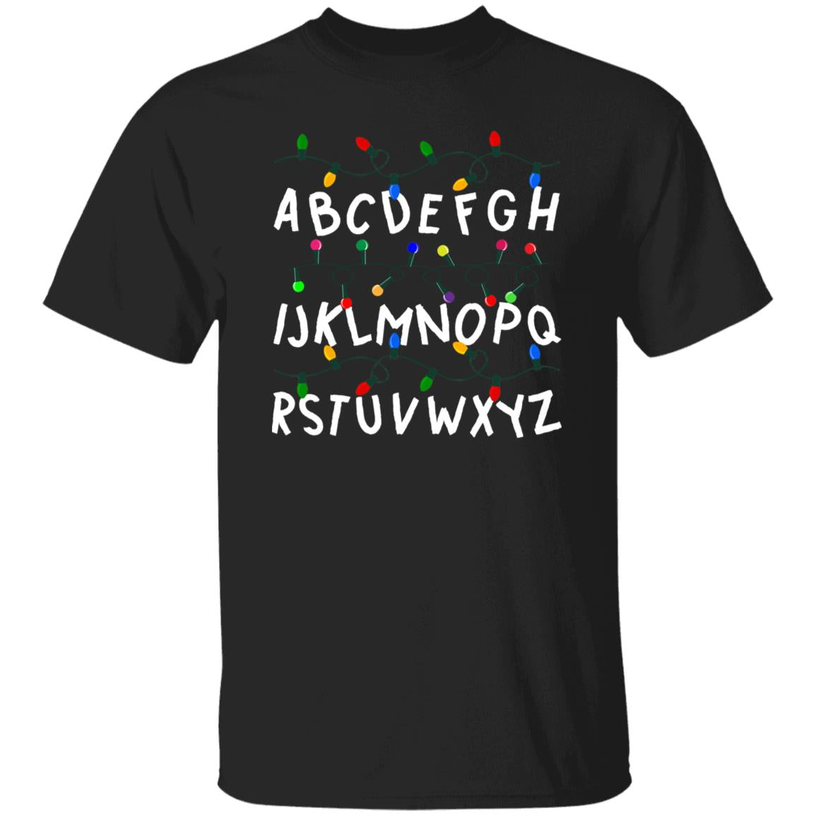 ABC Christmas Unisex shirt alphabet Holiday tee Black Dark Heather-Family-Gift-Planet