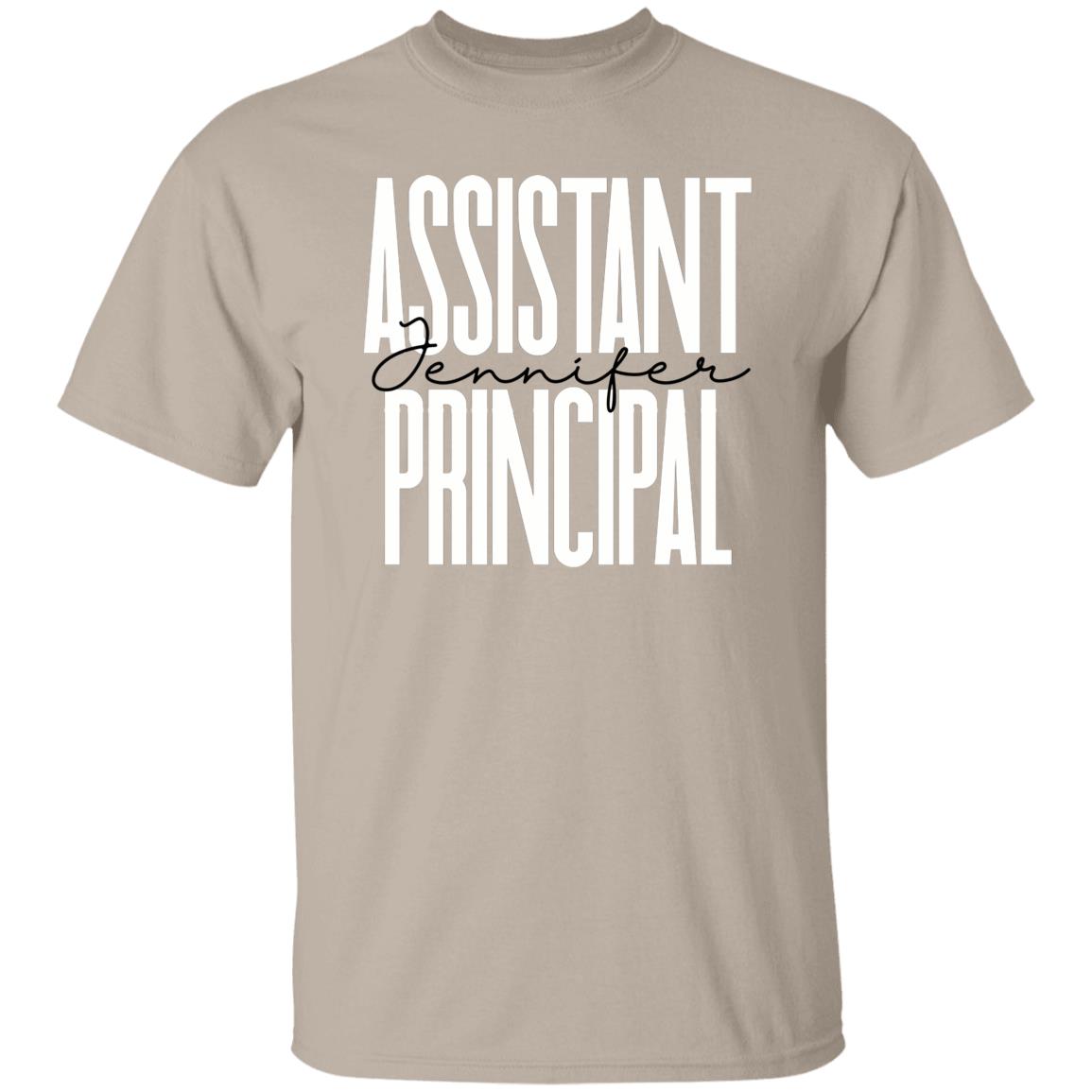 Personalized Assistant principal Unisex T-shirt Custom name AP Sand Blue Pink-Family-Gift-Planet