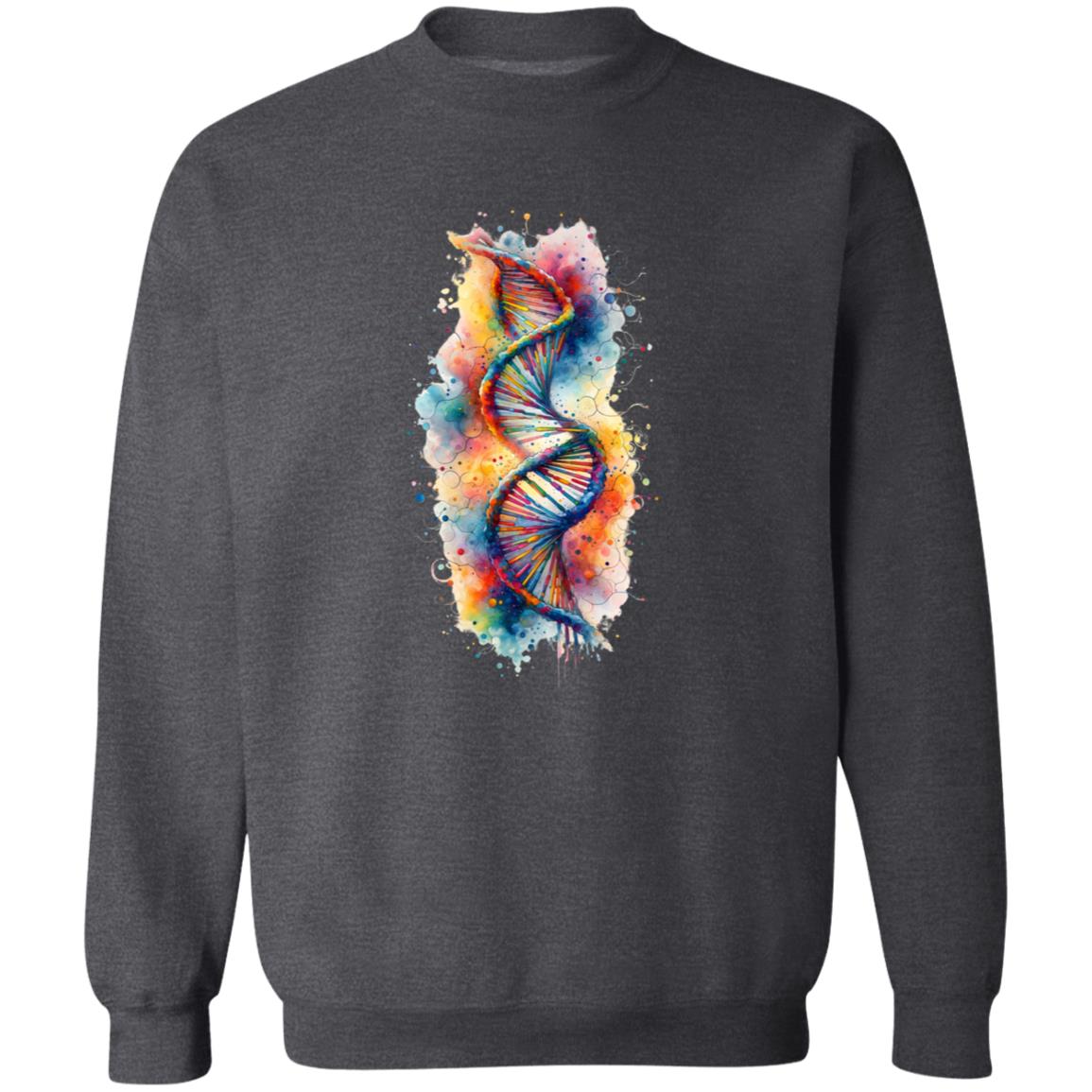 Abstract DNA Color Splash Unisex Sweatshirt Black Navy Dark Heather-Family-Gift-Planet