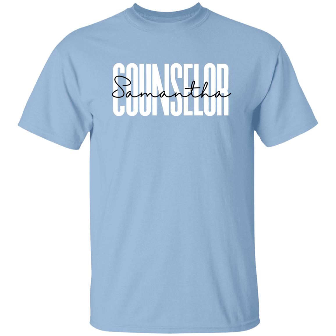 Personalized Counselor Unisex T-shirt Custom name school counselor Sand Blue Pink-Family-Gift-Planet