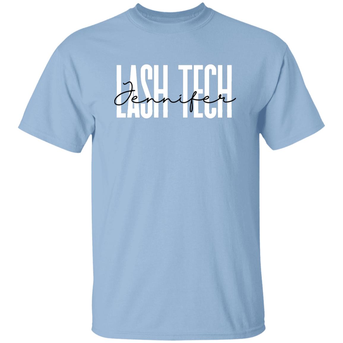Personalized Lash tech Unisex T-shirt Custom Name Lash technician Sand Blue Pink-Family-Gift-Planet