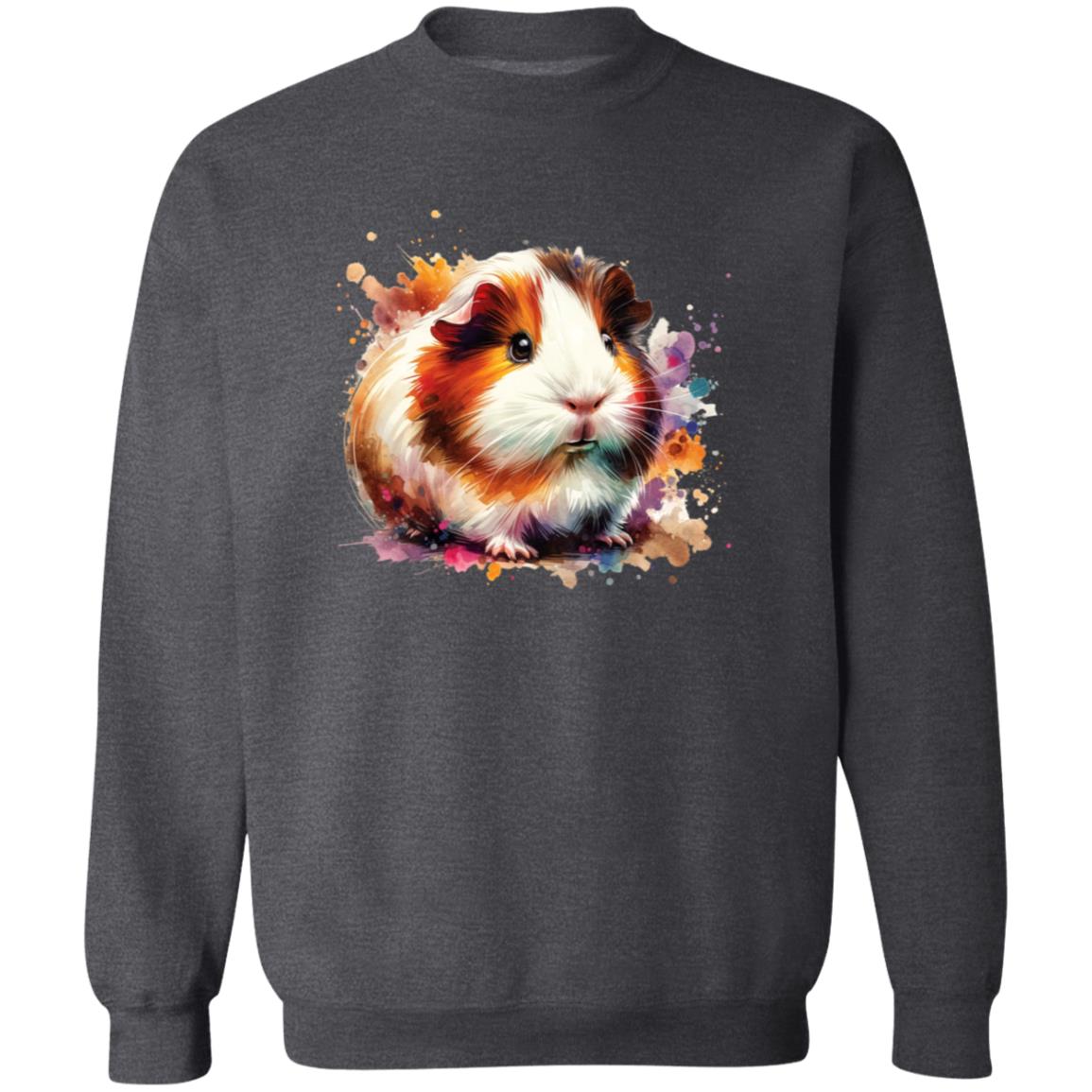 Guinea Pig Color Splash Unisex Sweatshirt Black Navy Dark Heather-Family-Gift-Planet