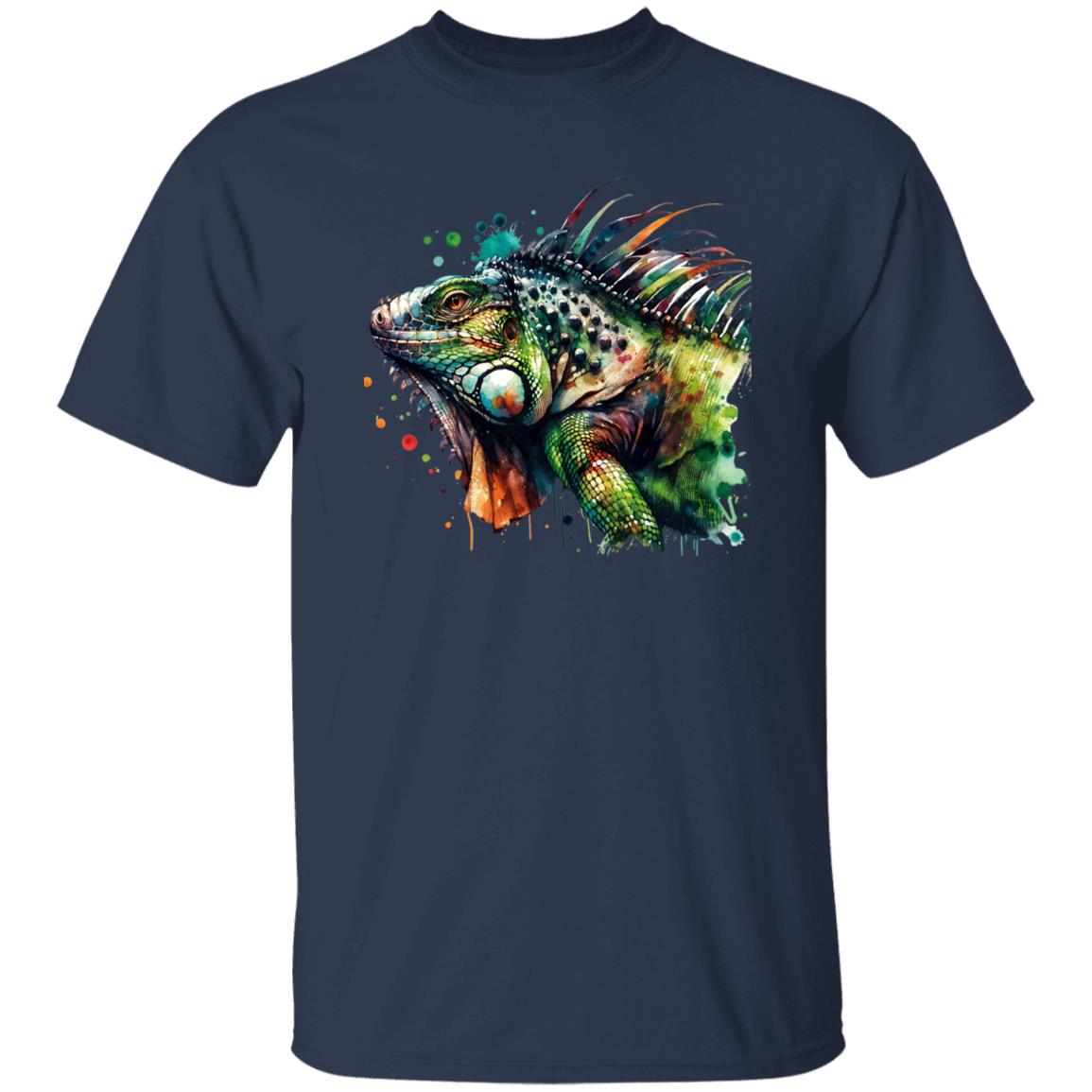 Iguana mama Color Splash Unisex T-Shirt Black Navy Dark Heather-Family-Gift-Planet