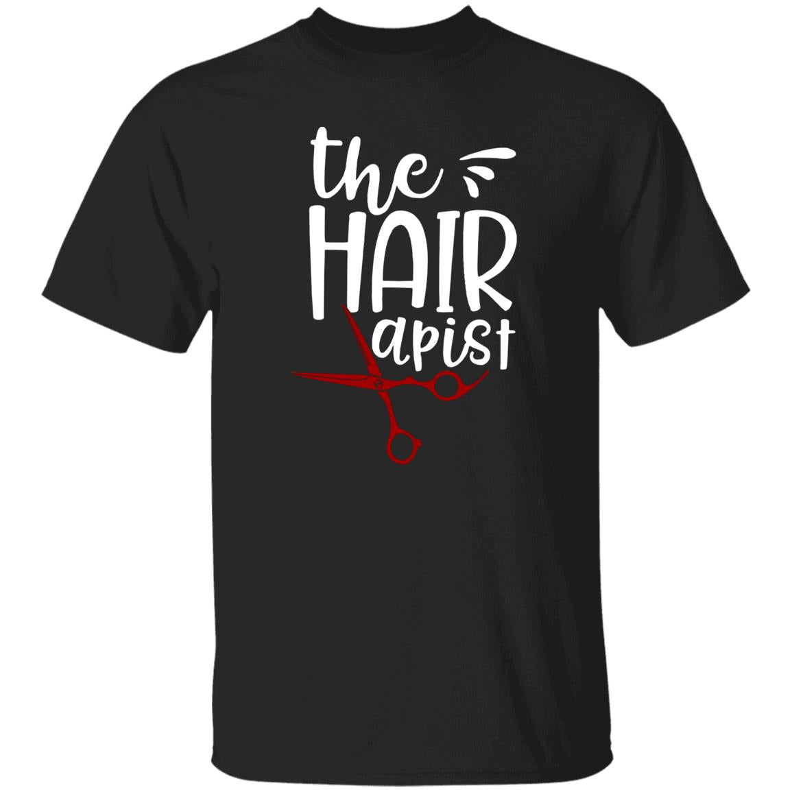 The hairapist Unisex T-shirt hairdresser haircutter tee black dark heather-Family-Gift-Planet