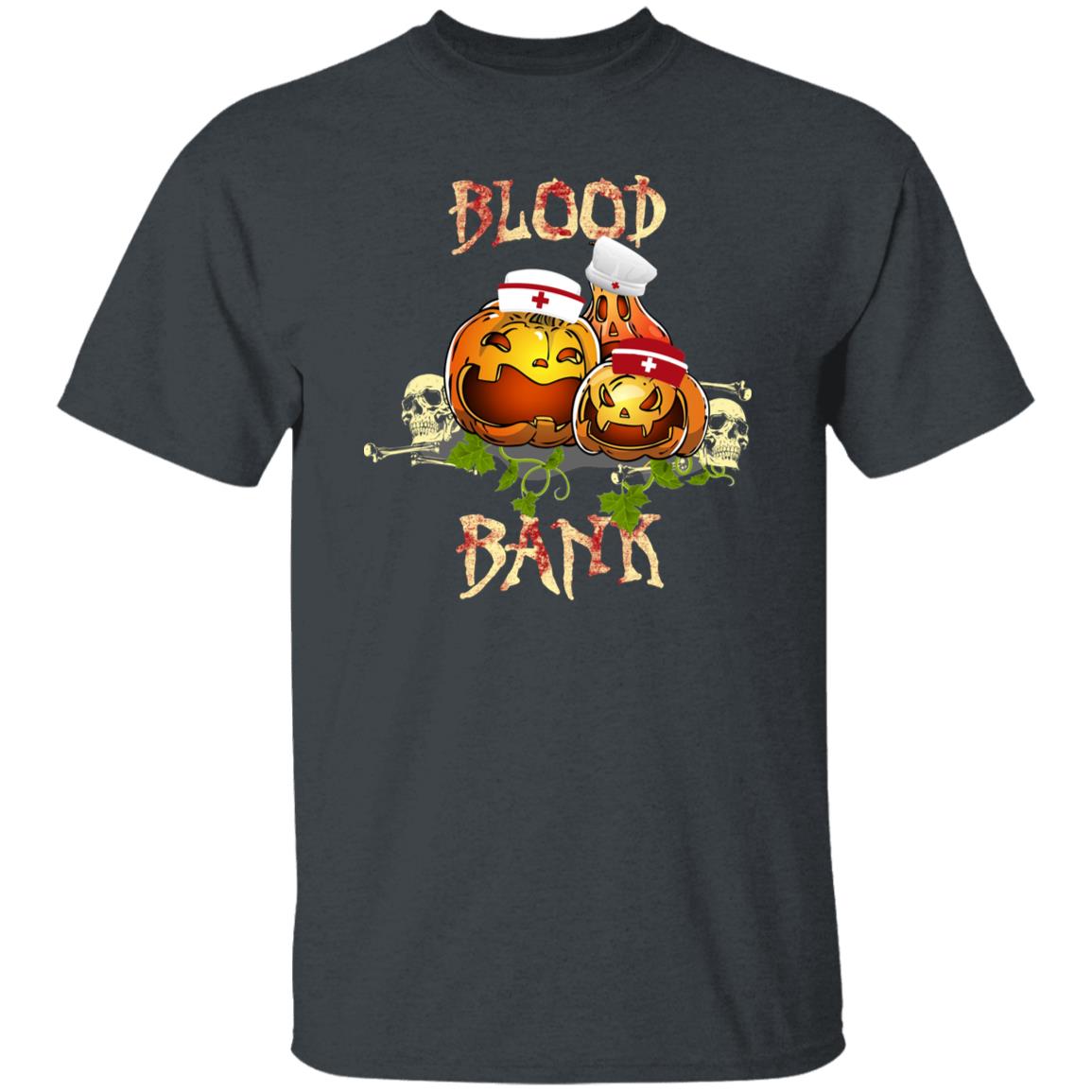 Blood Bank Halloween Unisex T-Shirt Scary Spooky Blood bank Laboratory Technician tee Black Dark Heather-Family-Gift-Planet