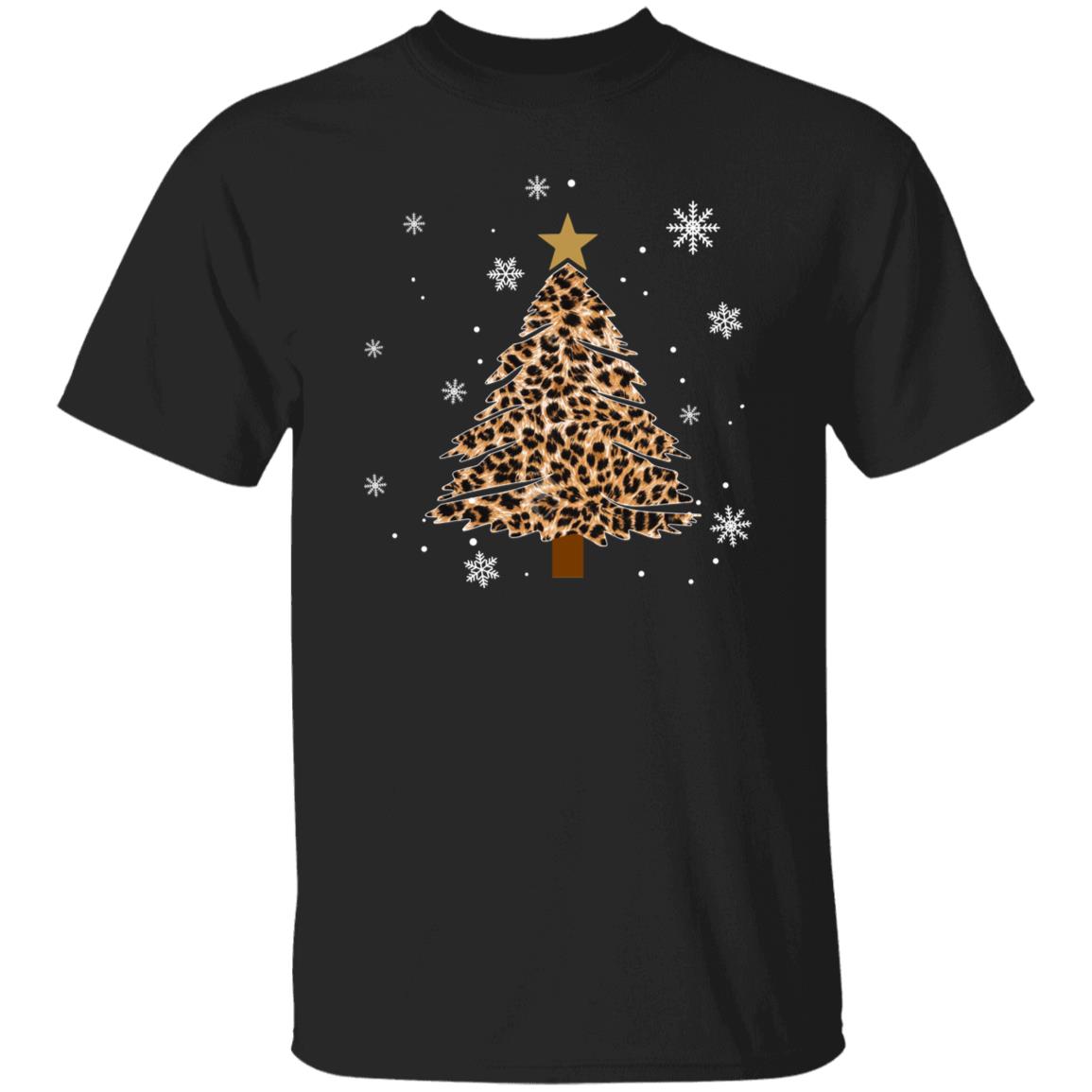 Christmas tree leopard skin Unisex shirt Black Dark Heather-Family-Gift-Planet