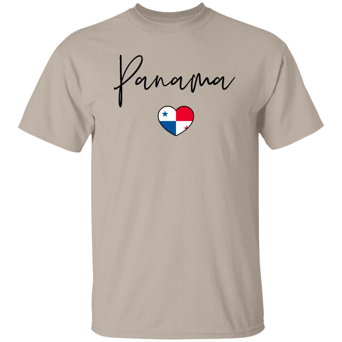 Panama flag heart Unisex T-shirt Panama love tee White Sand Blue-Family-Gift-Planet