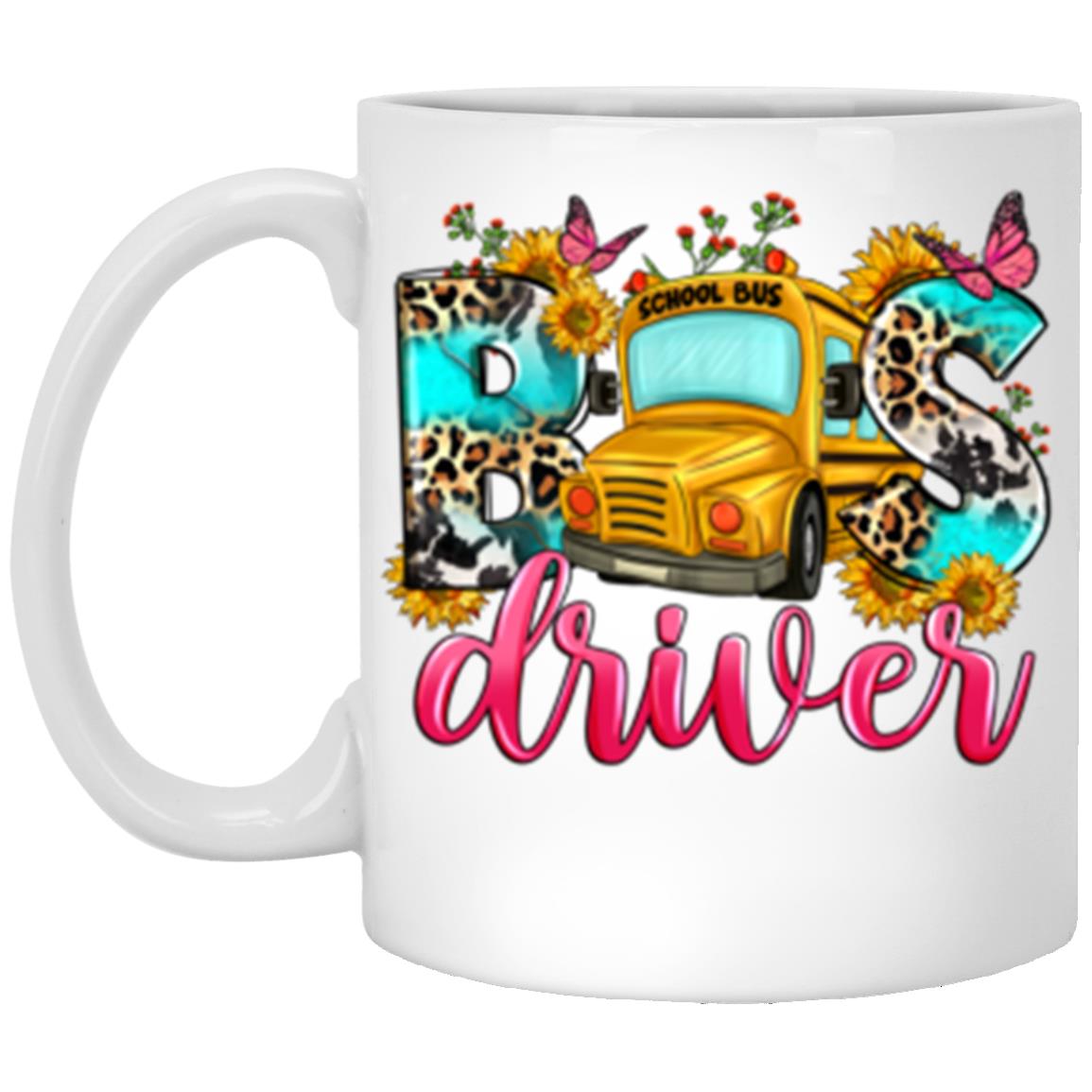 Bus Driver 11oz White Mug gift School Yellow Bus Driver Coffee cup-Family-Gift-Planet