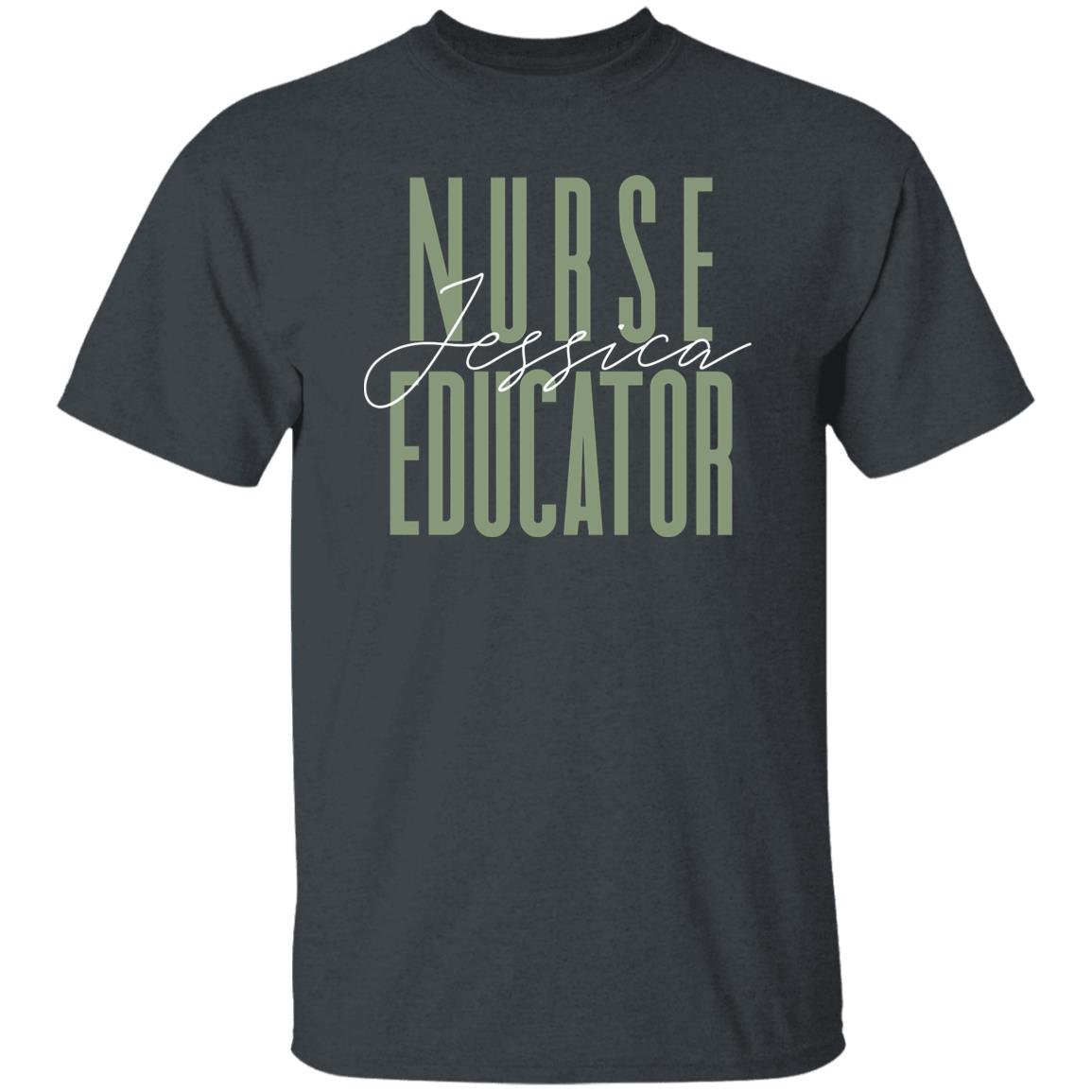 Nurse educator T-Shirt gift Nursing professor Customized Unisex tee Black Navy Dark Heather-Family-Gift-Planet