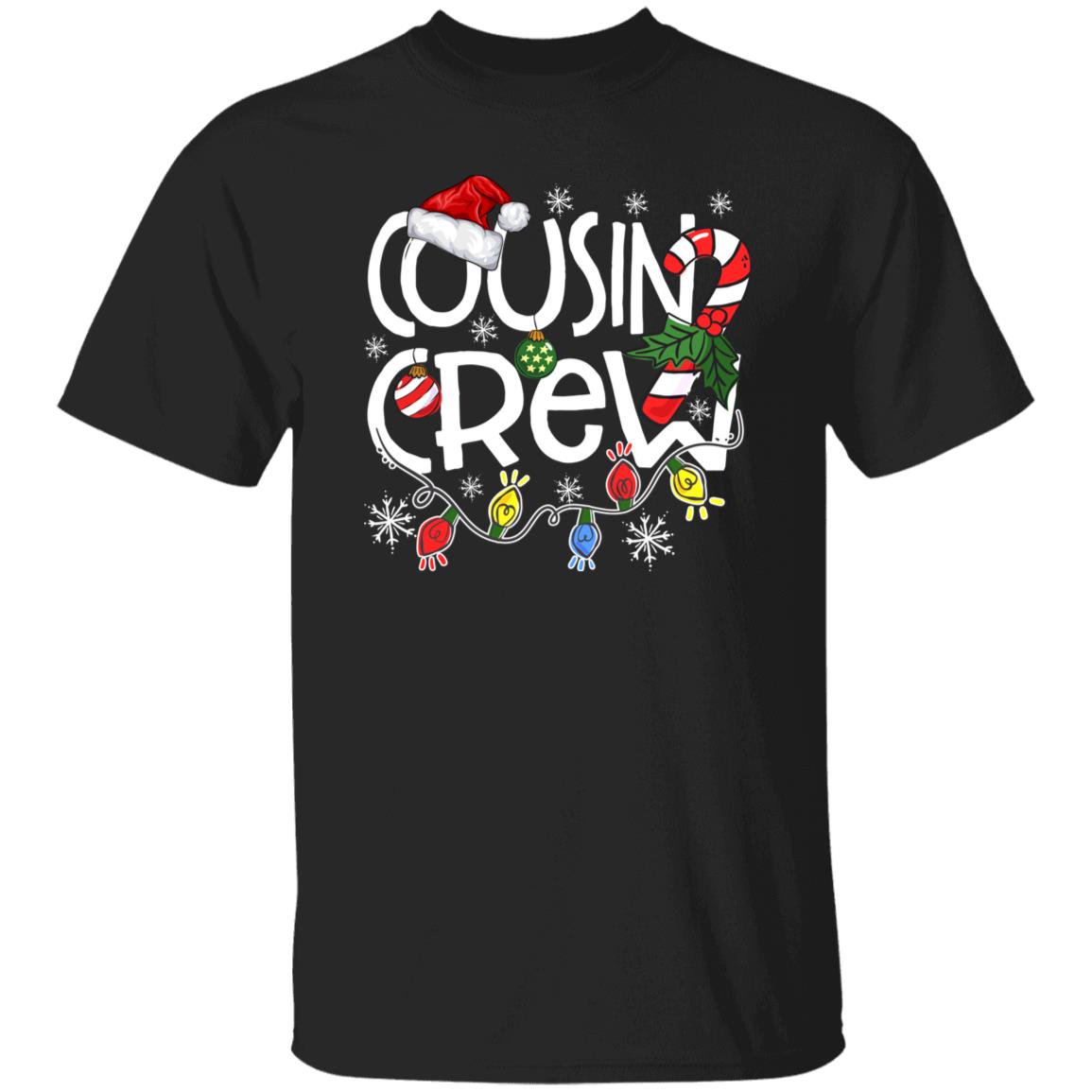 Cool Cousin Crew Christmas Unisex Shirt Cousin squad tee Black Dark Heather-Family-Gift-Planet