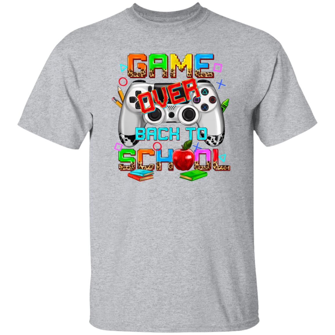 Back to school teacher T-Shirt gift Game over back to school game console Unisex tee Sand White Sport Grey-Family-Gift-Planet
