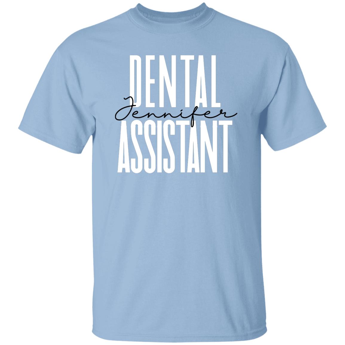 Personalized Dental assistant Unisex T-shirt Custom name dentist Sand Blue Pink-Family-Gift-Planet