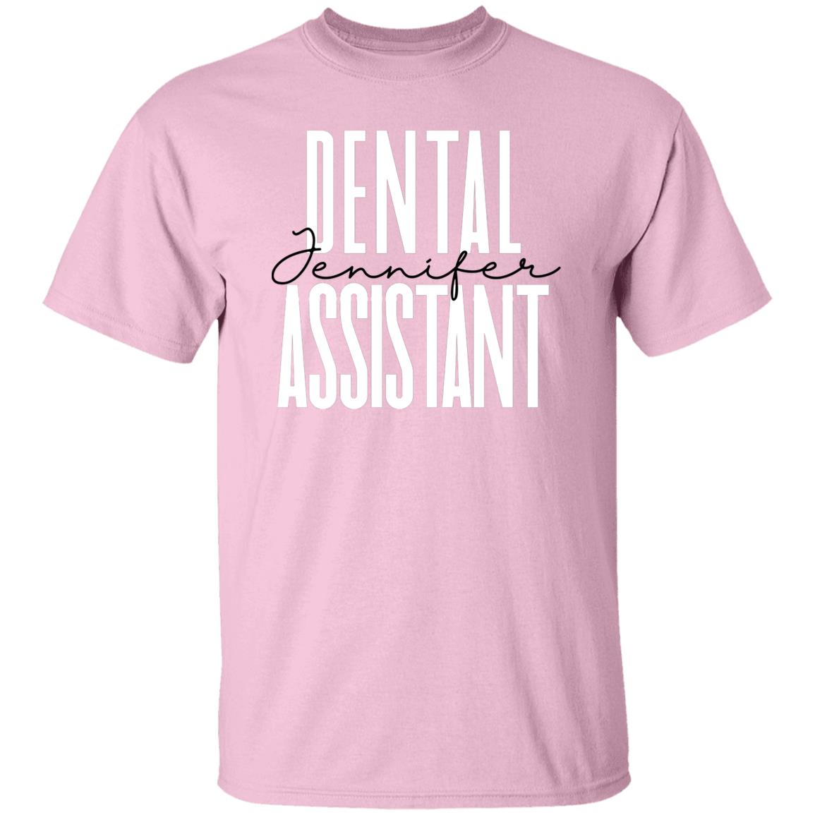 Personalized Dental assistant Unisex T-shirt Custom name dentist Sand Blue Pink-Family-Gift-Planet
