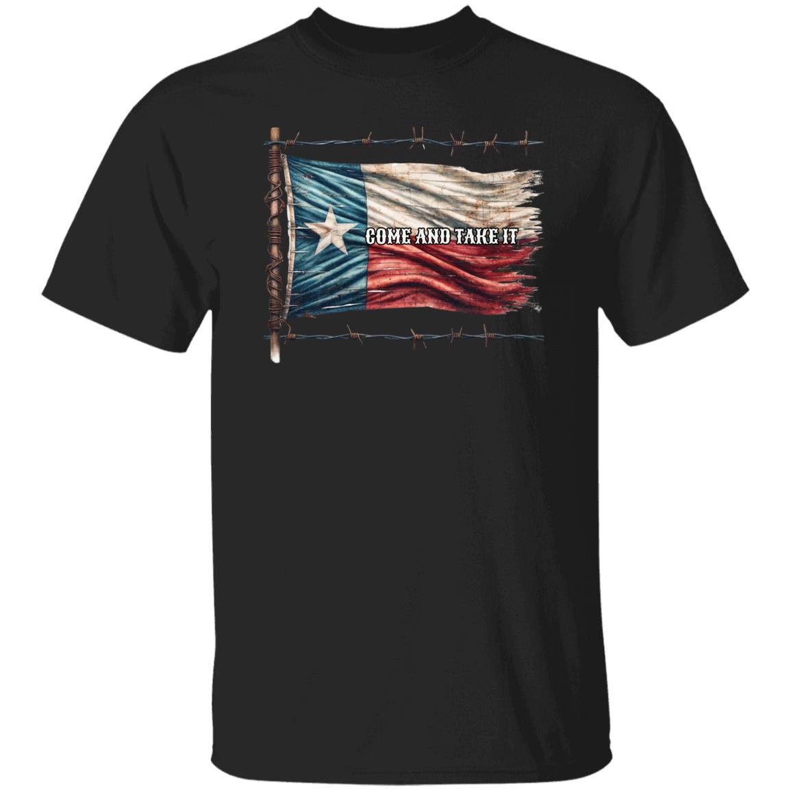 Come and Take it Texas flag Unisex Tshirt Texas support tee Black Navy Dark Heather-Family-Gift-Planet