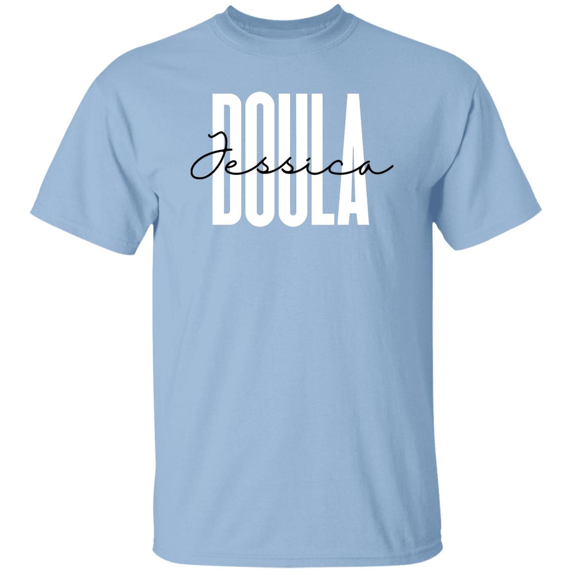 Personalized Doula Unisex T-shirt gift for doula Sand Pink Light Blue-Family-Gift-Planet