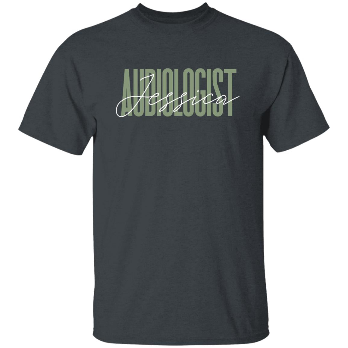 Audiologist T-Shirt gift Audiology audiometrist Customized Unisex tee Black Navy Dark Heather-Family-Gift-Planet