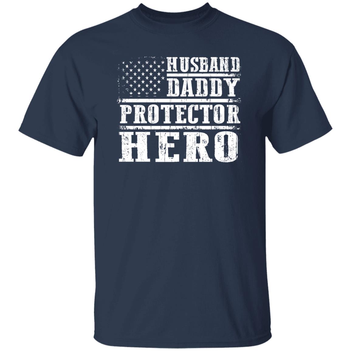 Husband Daddy Protector Hero shirt Fathers Day tee-Family-Gift-Planet