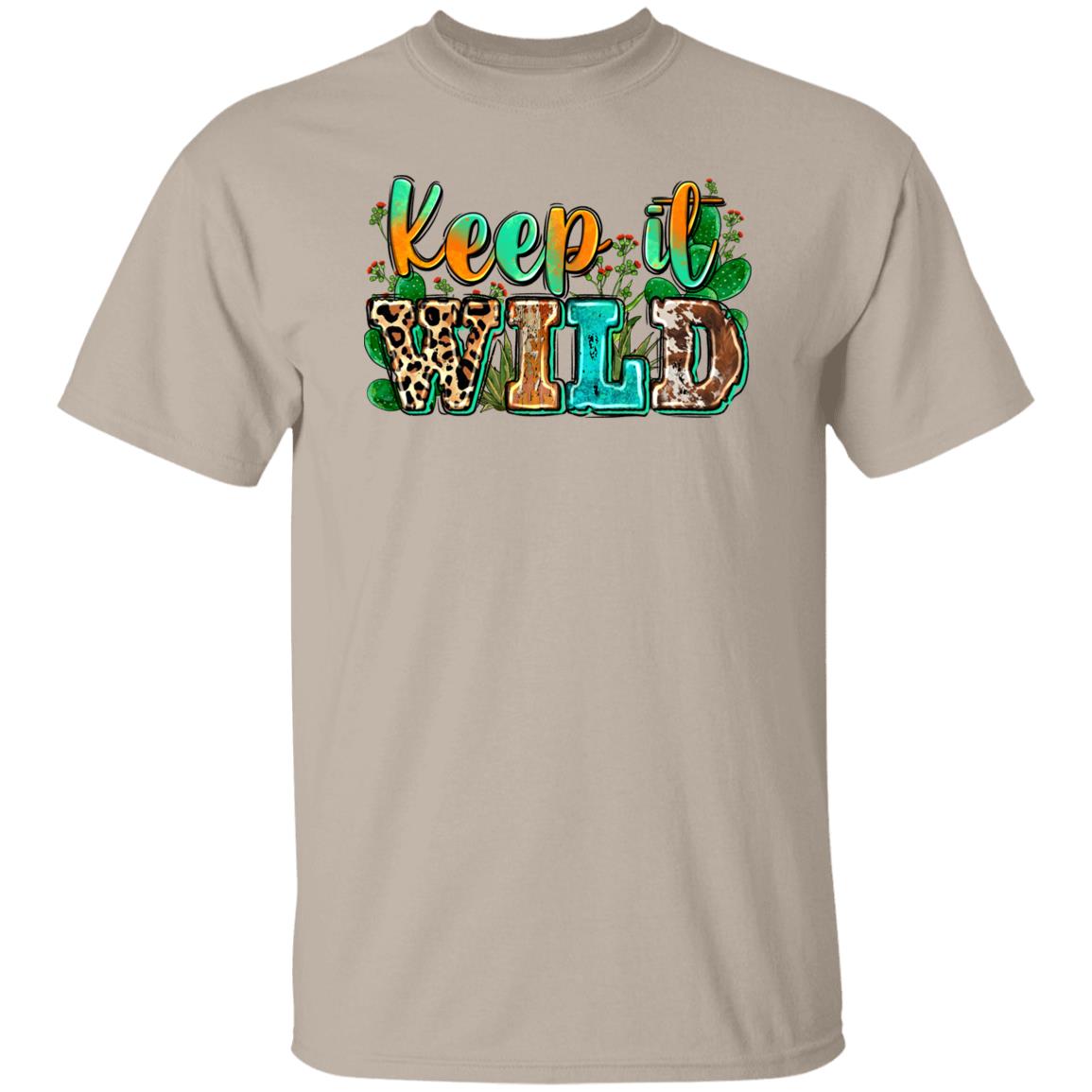 Keep it wild T-Shirt gift Cactus Western Arizona Unisex tee Sand White Sport Grey-Family-Gift-Planet