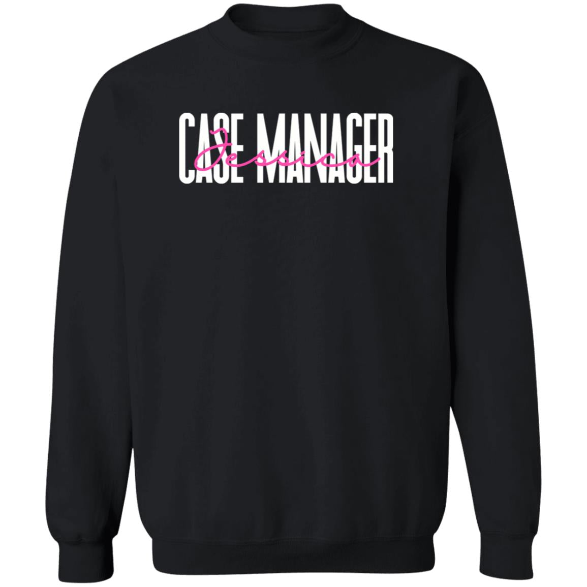 Personalized Case manager Unisex Sweatshirt Custom name case manager Sand Black Dark Heather-Family-Gift-Planet