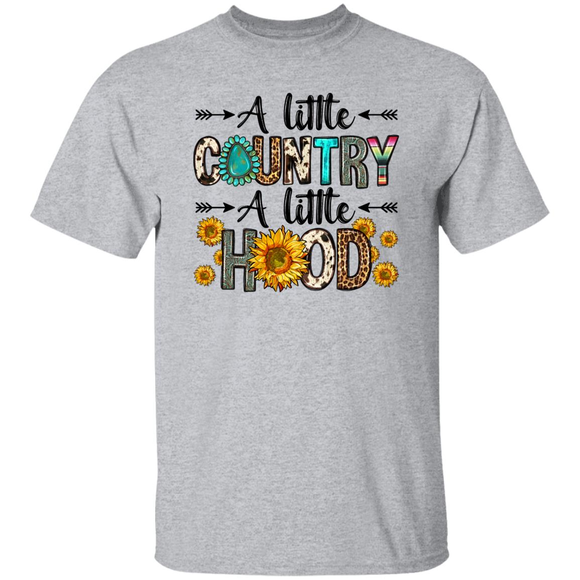 A little country a little hood T-Shirt Country girl forest lover Unisex tee White Sand Grey-Family-Gift-Planet