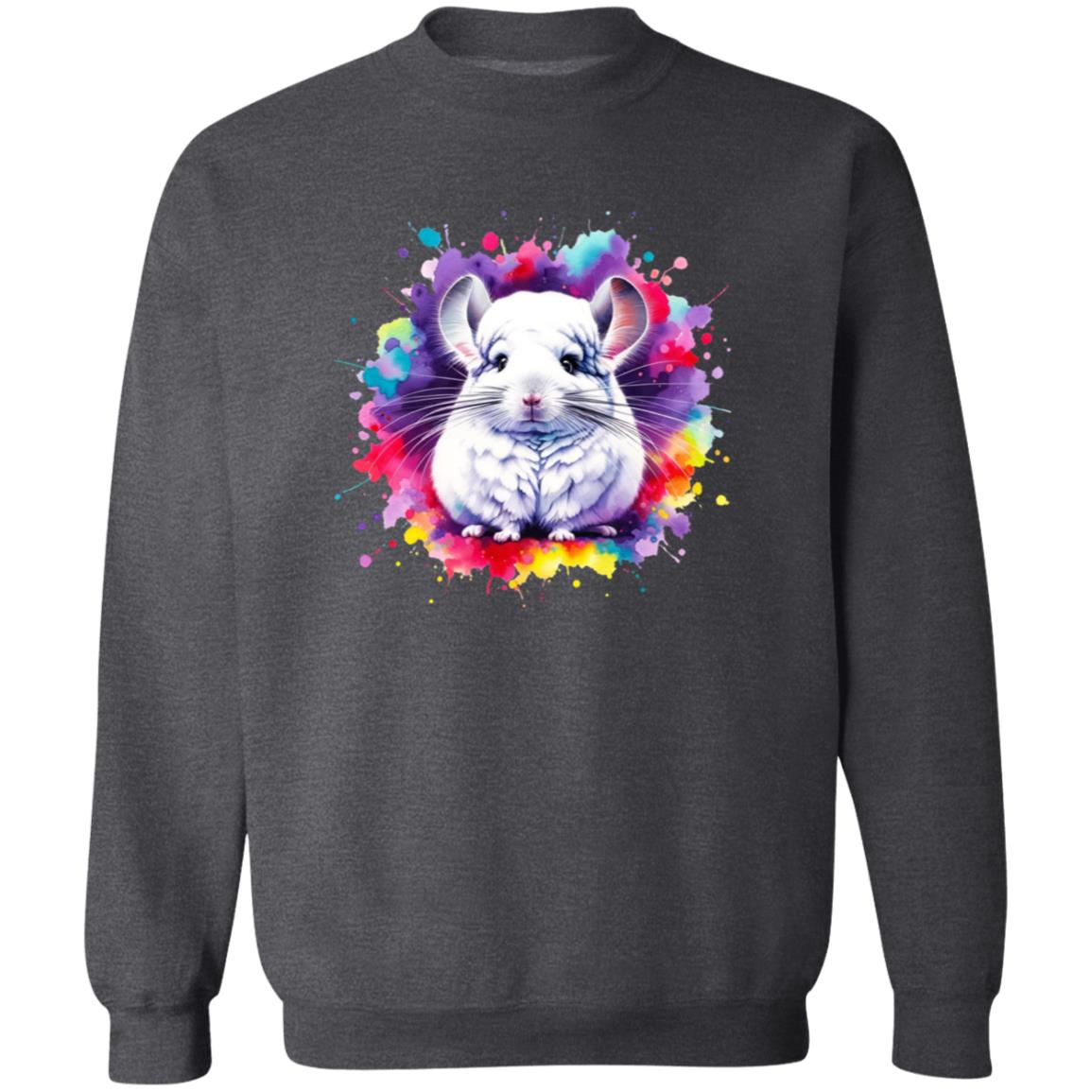 Chinchilla mama Color Splash Unisex Sweatshirt Black Navy Dark Heather-Family-Gift-Planet