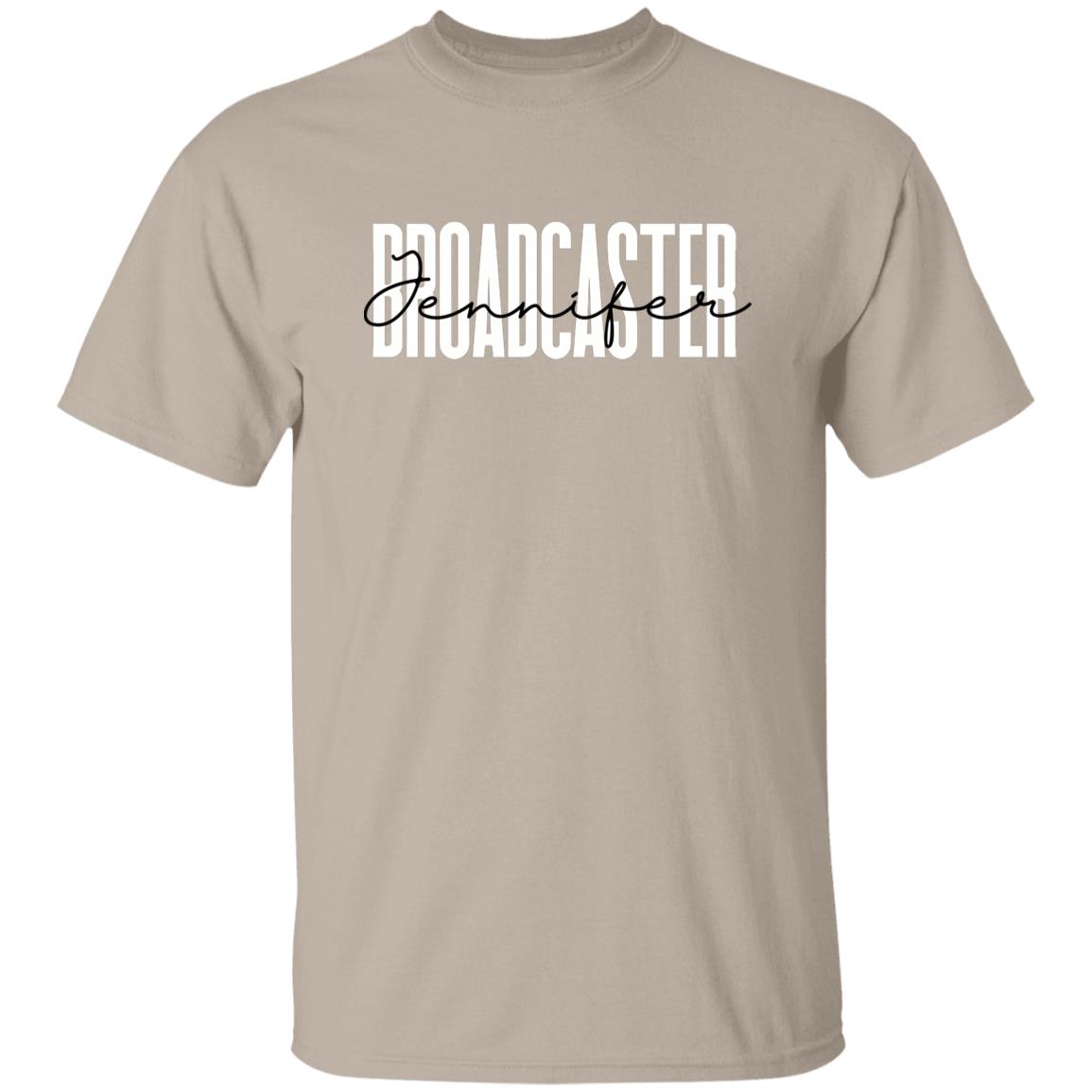 Personalized Broadcaster Unisex T-shirt Custom name broadcasting Sand Blue Pink-Family-Gift-Planet