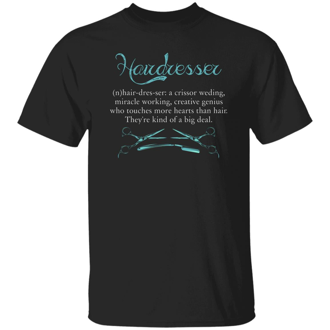 Hairdresser definition Unisex T-shirt haircutter tee black dark heather-Family-Gift-Planet