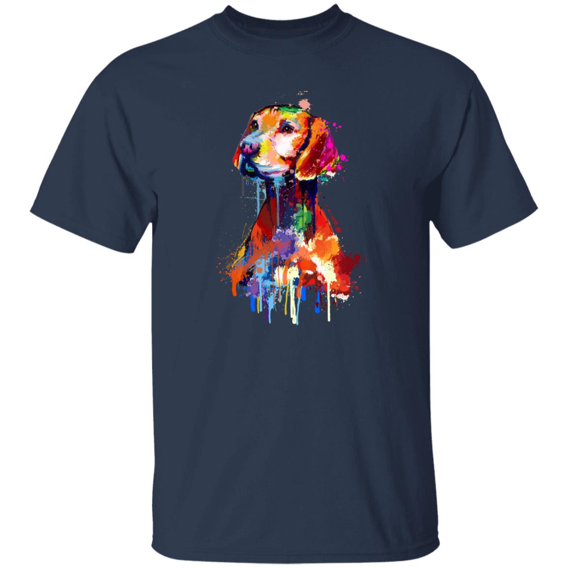 Watercolor Vizsla dog Unisex shirt S-2XL black navy dark heather-Navy-Family-Gift-Planet