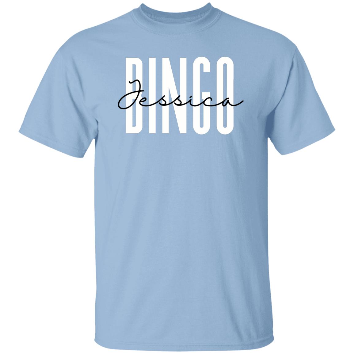 Personalized Bingo Unisex T-shirt Custom name bingo player Sand Blue Pink-Family-Gift-Planet