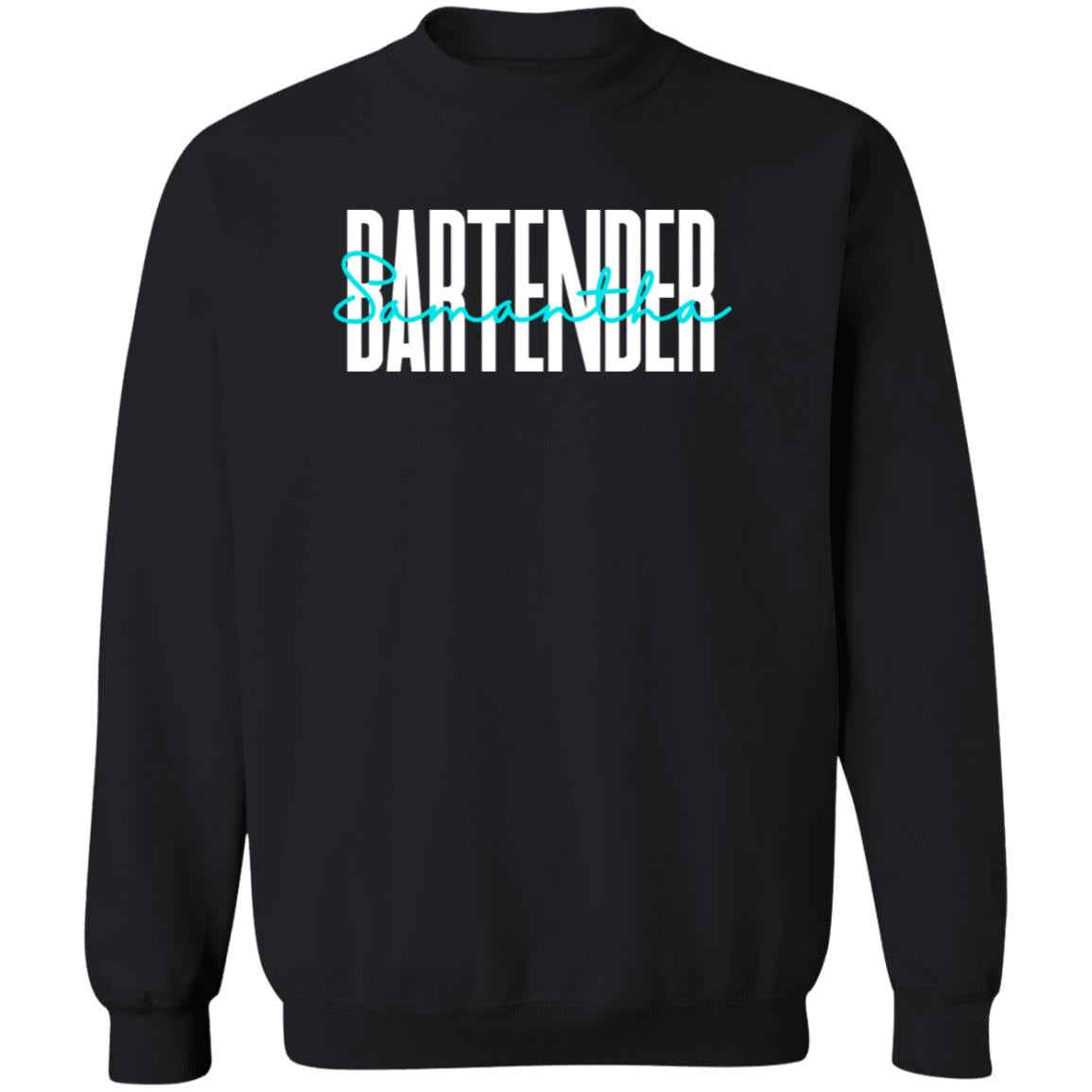 Personalized Bartender Unisex Sweatshirt Custom name barman Sand Black Dark Heather-Family-Gift-Planet