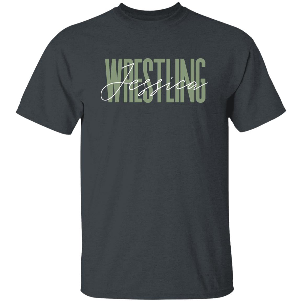 Wrestling T-Shirt gift wrestling lover Wrestler mama Customized Unisex tee Black Navy Dark Heather-Family-Gift-Planet