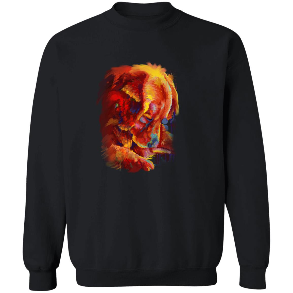 Artistic Golden retriever dog Unisex Crewneck Sweatshirt digital Art-Family-Gift-Planet