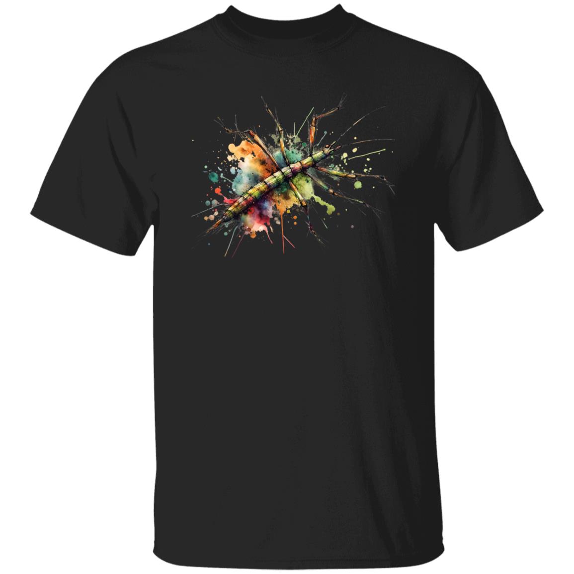 Stick bug Color Splash Unisex T-Shirt Black Navy Dark Heather-Family-Gift-Planet