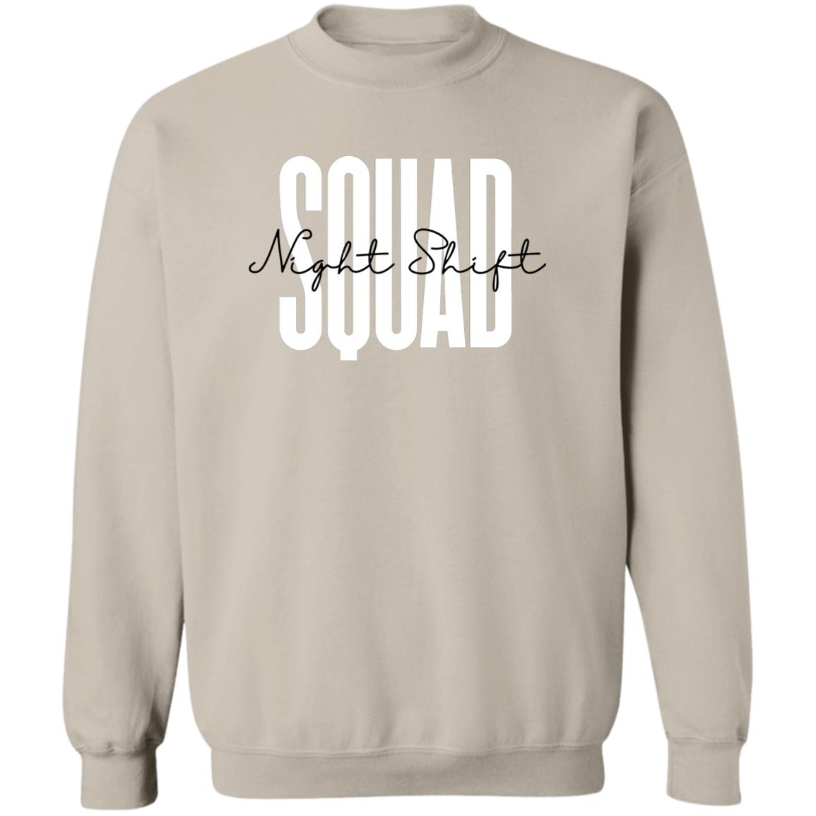 Night shift squad Unisex Sweatshirt, night shift nurse Crewneck Sand-Sand-Family-Gift-Planet